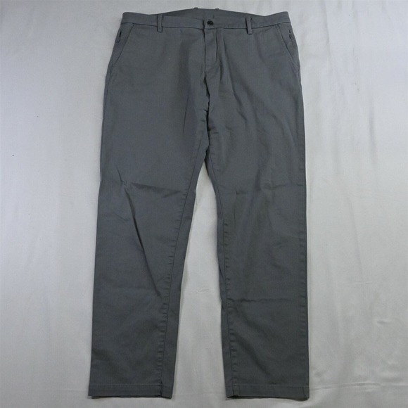 Matte Grey 32 x‎ 32 Gray Tech Performance Slim Golf Dress Pants - Picture 1 of 3